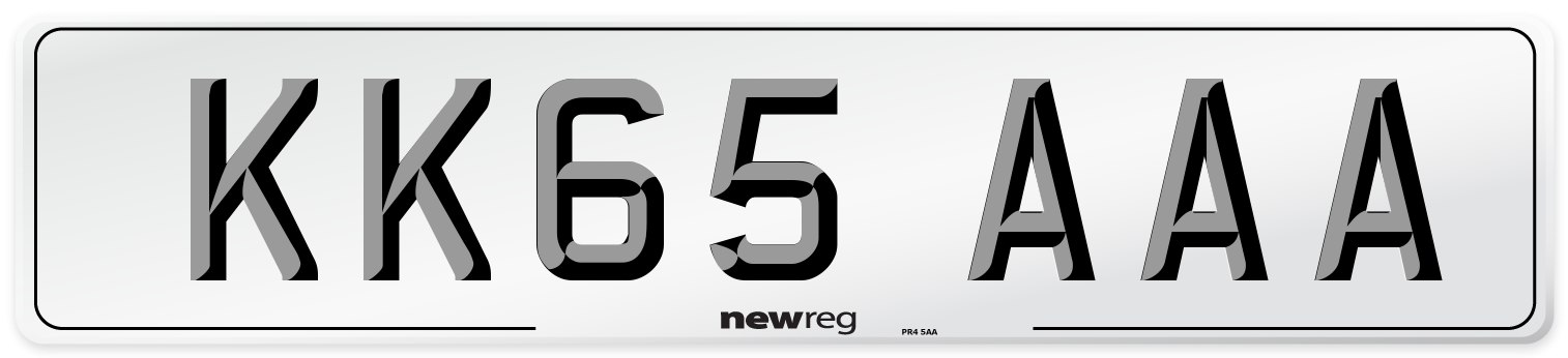 KK65 AAA Number Plate from New Reg